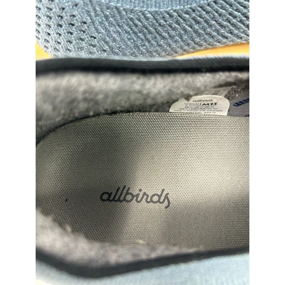 Allbirds Tree Dasher 2 Unisex Lace-Up Running Shoes Blue Teal Tan Sole Size 13